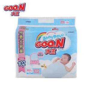 华东华北： Goo.N 大王 维E纸尿裤 NB102片 折54元(108,2件5折)
