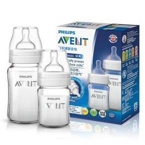 手慢无：新安怡 SCF64757 宽口径玻璃奶瓶套装(125ml+240ml) 57.5元(115买1送1)