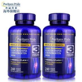 普丽普莱 氨糖硫酸软骨素维骨力 软胶囊240粒*2瓶 224元(234-10)