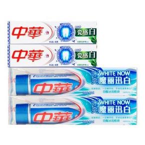 ZHONGHUA 中华 魔丽迅白 冰极薄荷味牙膏170g*2+花香龙井40g*2支 19.9元