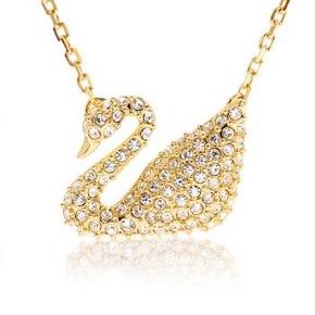 SWAROVSKI 施华洛世奇 Swan 金色天鹅水晶项链 399元包邮