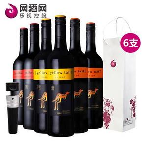 Yellow Tai 澳洲黄尾袋鼠 赤霞珠 梅洛 西拉混搭 红酒6支组合装 299元包邮