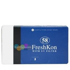 菲士康 FR58抗UV隐形眼镜月抛3片*2盒+护理液60ml*2瓶 68元包邮