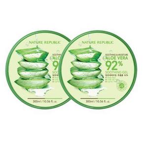 Nature Republic自然乐园 芦荟胶芦荟面膜300ml*2罐 35元