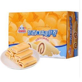 华东地区：宾堡 巧克力味夹心蛋糕卷600gx2箱 37.8元(2件5折)