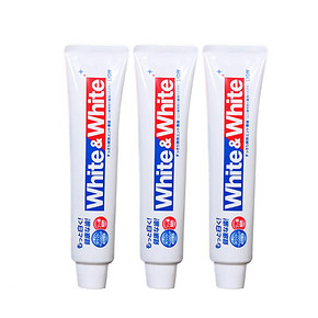日本LION狮王 WHITE&WHITE 美白牙膏 150gx3支 29元包邮(49-20券)