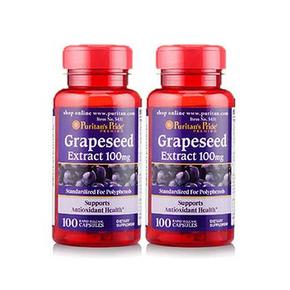 吃出白皙美肌# 普丽普莱 双倍葡萄籽精华胶囊 100粒*2瓶 89元包邮（券后）