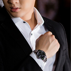 天王表(TIANWANG) 手表 GS3731S/DD 钢带石英情侣表男表 410元包邮