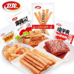 土豪专供# 卫龙 辣条套装1210g+送小面筋5包+凉茶 36.8元包邮