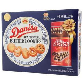 Danisa皇冠 丹麦曲奇饼干 998g 印尼进口礼盒装+150g威化81元（98.8-18）