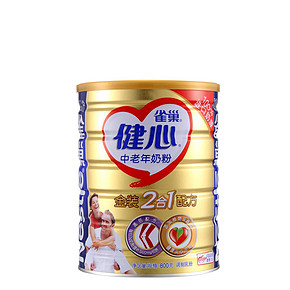 中秋送礼：雀巢 健心 中老年奶粉金装2合1配方800g 89元包邮