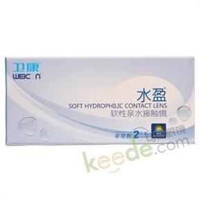 卫康 水盈半年抛 隐形眼镜2片装+护理液150ml 39元包邮(49-10)