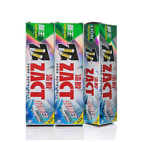 手慢无# 狮王 渍脱牙膏90g*3支+牙刷4支+高露洁牙膏110g 28元包邮