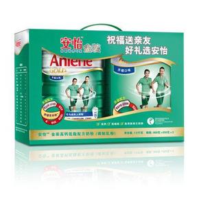 安怡 成人奶粉 高钙低脂礼盒装800g+350g*2 券后96元包邮