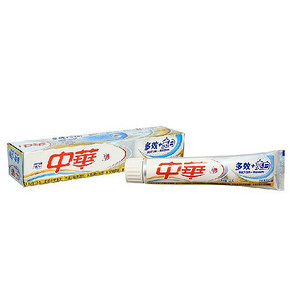 中华牙膏 多效+亮白 清新薄荷味130g  5.9元包邮