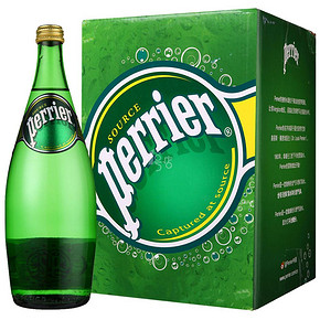 有气的矿泉水# 法国 巴黎水 750mlx4瓶 39.9元