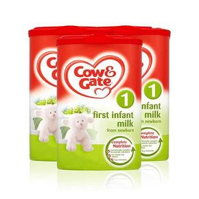 21点# Cow & Gate 英国牛栏 婴幼儿奶粉 1段 900克*3罐 274元(券后，折91元/罐)