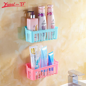 白菜价# 一卫 壁挂双吸盘 多功能收纳置物架 1.8元包邮