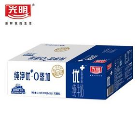 华东# 光明优+利乐枕纯牛奶 231ml*12包 约29.9元(59.8，199-110)