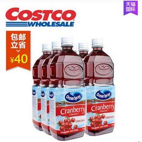 Ocean Spray 优鲜沛 蔓越莓果汁饮料  1L*6瓶 79元包邮（日常119，折13元/瓶）