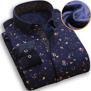 南极甲 冬季男士长袖保暖衬衫 加绒加厚 多款可选 39元包邮