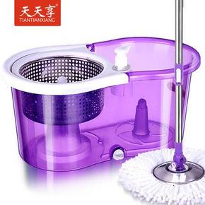 天天享 正品水晶手压拖把桶 旋转拖把杆 23元起包邮