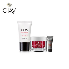 Olay 玉兰油 洁面乳20g+眼霜4g+舒纹霜14g 9.9元包邮