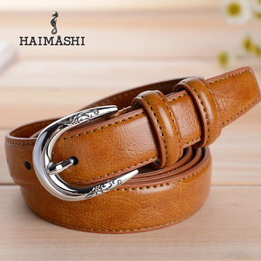 海马仕 女款真皮休闲腰带 多色可选 9.9元包邮(29.9-20券)