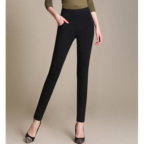 前1000名# 迹异 高腰外穿加绒紧身小脚打底裤 女 48返24元