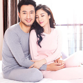 俞兆林 男女士 薄款纯棉秋衣秋裤套装 19.1元包邮