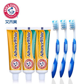 手慢无# 艾禾美 进口小苏打牙膏牙刷超值6件套 10元(5定金+5尾款)