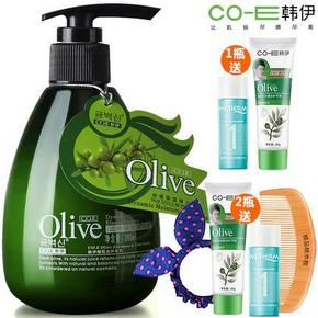韩伊olive 动感橄榄弹力素260ml+260ml+赠品4件 扫码19.9元包邮