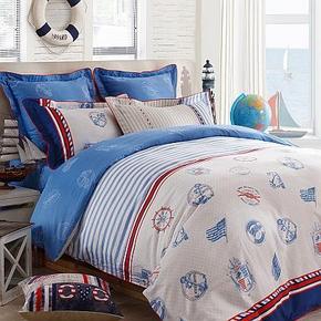 LOVO 海云端美式全棉四件套1.8米送清洁湿巾 249包邮（499-250）