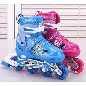 暮轩 男女童溜冰鞋旱冰鞋 直排可调闪光 29元包邮(39-10券)