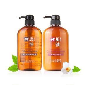 熊野油脂 无硅马油洗发水+护发素 600毫升*2瓶装 64元包邮