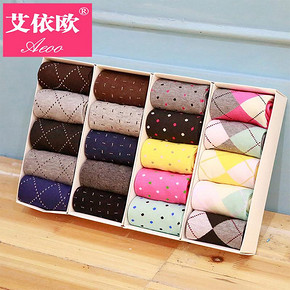 前3000名# Aeoo 艾依欧 男女士中筒袜子 5双礼盒装 25.8返19.3元