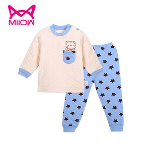 猫人 儿童加厚保暖内衣套装 多款可选 39元包邮(59-20)