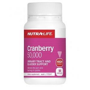 妇科炎症早预防# 新西兰 NutraLife纽乐 蔓越莓胶囊50粒 83元包邮(券后)