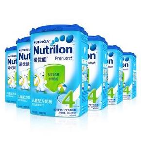诺优能(Nutrilon) 儿童配方奶粉4段 800克*6罐 625元包邮