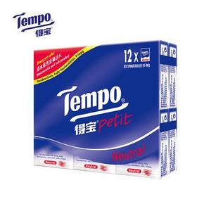 24点开抢# Tempo得宝迷你手帕纸 天然无味12包 1元包邮