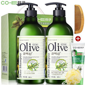 Olive 韩伊 橄榄洗发套装 洗380ml+护380ml   25元包邮(35-10券)
