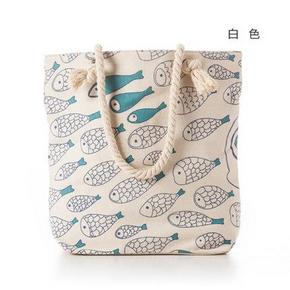 手慢无#初语 文艺小清新手提购物袋 帆布包 19元包邮(39-20)