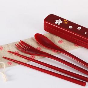 小额红包好去处#日式携筷叉勺餐具三件套 9.9元包邮