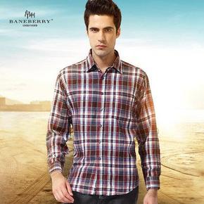帛利  男 秋季宽松大码法兰绒衬衣  多色可选 25元包邮
