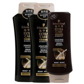 施华蔻 奢极黑金 修护洗护套装+送水润净屑臻选体验装 折76.3(109，2件7折)