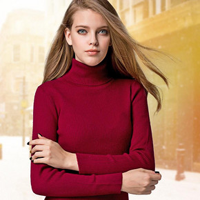 玉叶云台 美丽诺羔羊毛 修身毛衣 多色可选 35元包邮