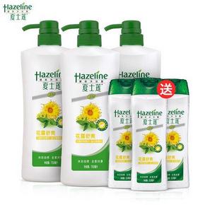 联合利华夏士莲 舒爽沐浴露(750ml+350ml)*3组(共3300ml) 69.9元包邮