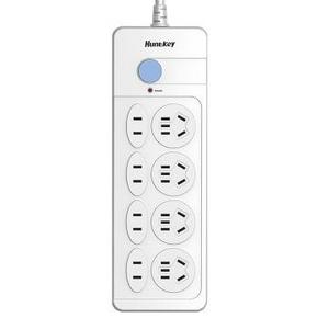 手机端：航嘉(Huntkey) 大白803 8位1.8米 总控开关插座 19.9元