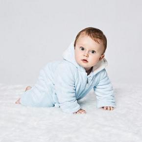 YEEHOO英氏 婴儿连体衣珊瑚绒夹棉保暖哈衣秋冬爬服 券后189.9元