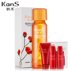 Kans 韩束 金盏花温泉花卉精华露120ml+旅行装3件套 19元包邮(49-30)